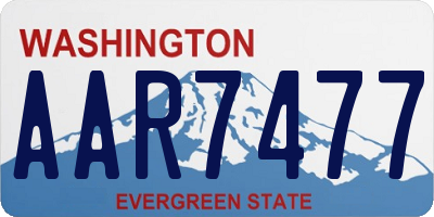 WA license plate AAR7477