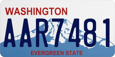 WA license plate AAR7481