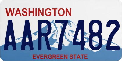 WA license plate AAR7482