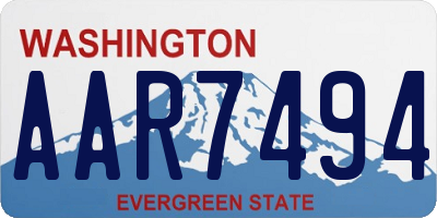 WA license plate AAR7494