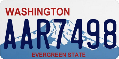 WA license plate AAR7498
