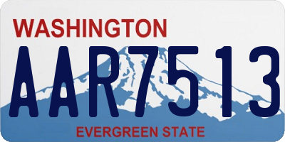 WA license plate AAR7513