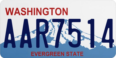 WA license plate AAR7514