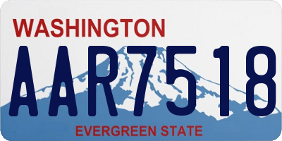 WA license plate AAR7518