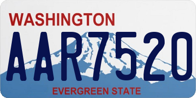 WA license plate AAR7520