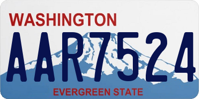 WA license plate AAR7524
