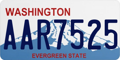 WA license plate AAR7525