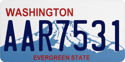 WA license plate AAR7531
