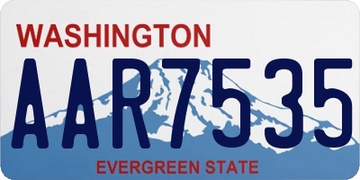 WA license plate AAR7535