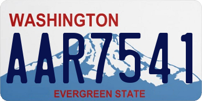 WA license plate AAR7541