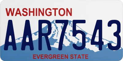 WA license plate AAR7543