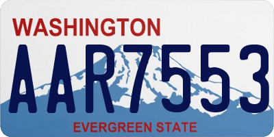 WA license plate AAR7553