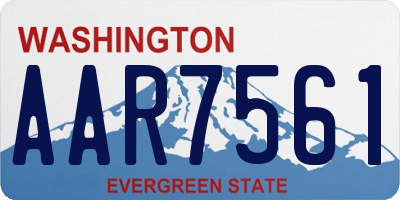 WA license plate AAR7561