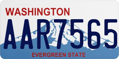 WA license plate AAR7565