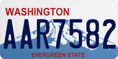 WA license plate AAR7582