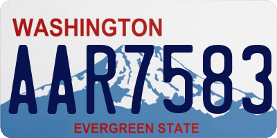 WA license plate AAR7583