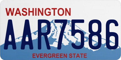 WA license plate AAR7586