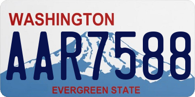 WA license plate AAR7588