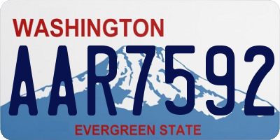 WA license plate AAR7592