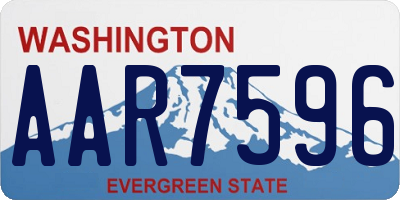 WA license plate AAR7596