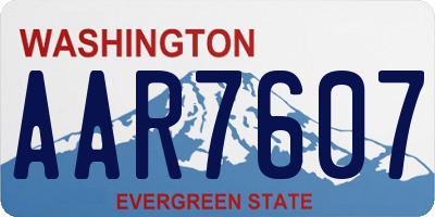 WA license plate AAR7607