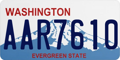 WA license plate AAR7610