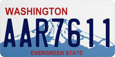 WA license plate AAR7611