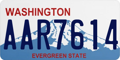WA license plate AAR7614