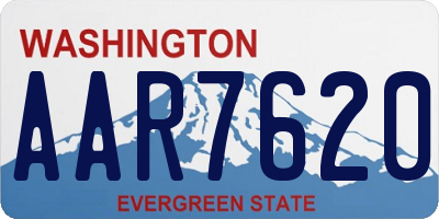 WA license plate AAR7620