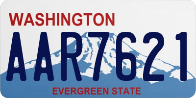 WA license plate AAR7621