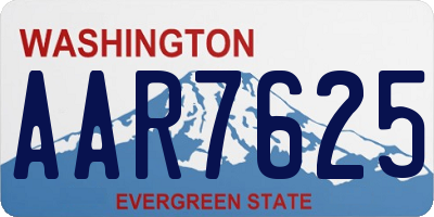 WA license plate AAR7625