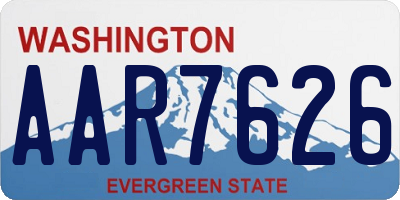 WA license plate AAR7626