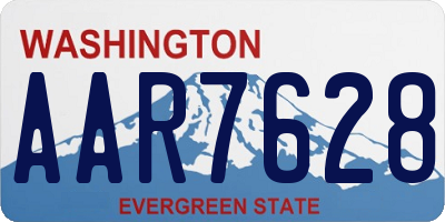 WA license plate AAR7628