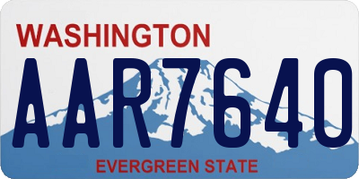 WA license plate AAR7640