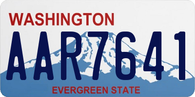 WA license plate AAR7641
