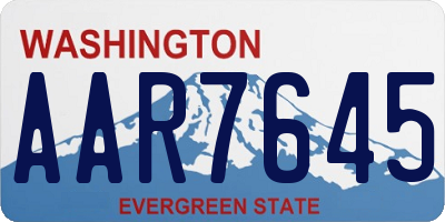 WA license plate AAR7645