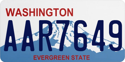 WA license plate AAR7649