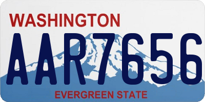 WA license plate AAR7656