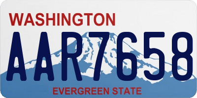 WA license plate AAR7658