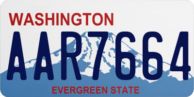 WA license plate AAR7664