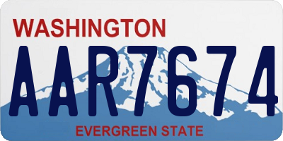 WA license plate AAR7674