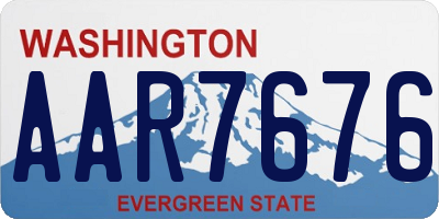 WA license plate AAR7676