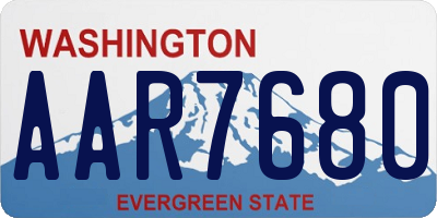 WA license plate AAR7680