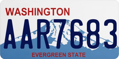 WA license plate AAR7683