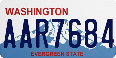 WA license plate AAR7684