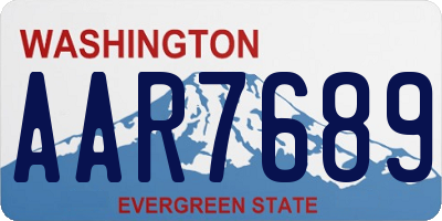 WA license plate AAR7689