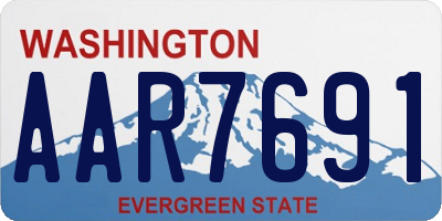 WA license plate AAR7691