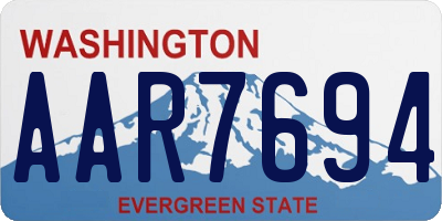 WA license plate AAR7694