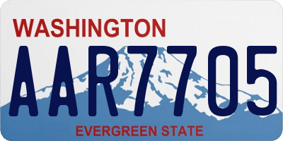 WA license plate AAR7705