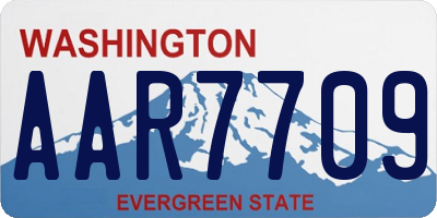 WA license plate AAR7709